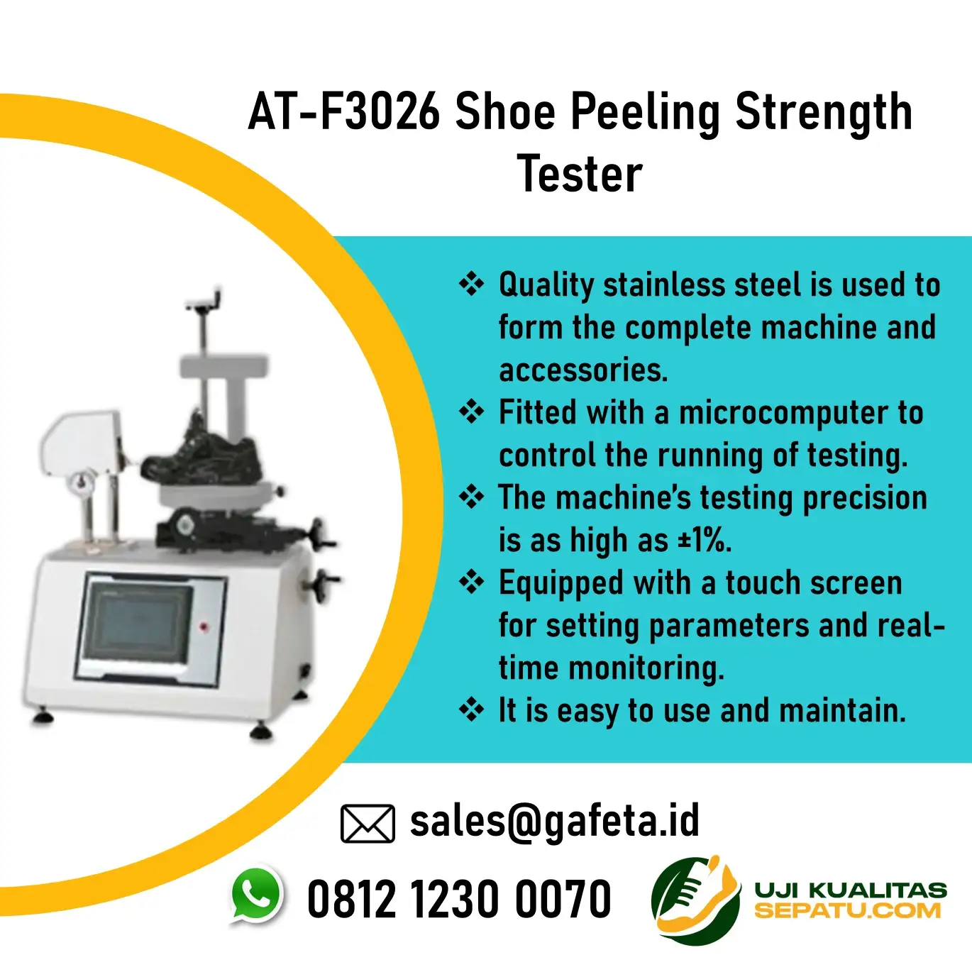 Jual Shoe Peeling Strength Tester AT-F3026: Ukur Peeling Strength Sepatu